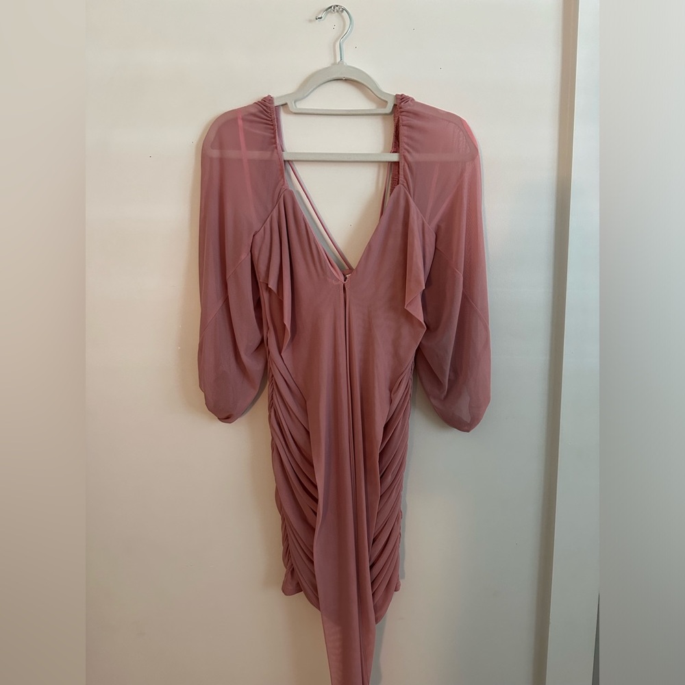 Pink lace dress